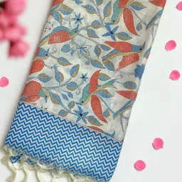 sahinadupatta Art Silk Printed Blue Women Dupatta-picture-17