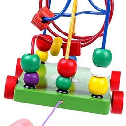 knk infotain Wooden Beads Maze Car for Toddlers/Fun Learning & Coordination Development Toy+2 image 5