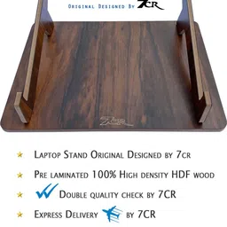 7cr Laptop Stand F-2 Wood Portable Laptop Table image 2
