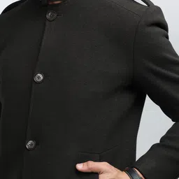 lure urban Wool Solid Coat For Men image 4