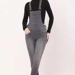 zeston Women Grey Dungaree image 1