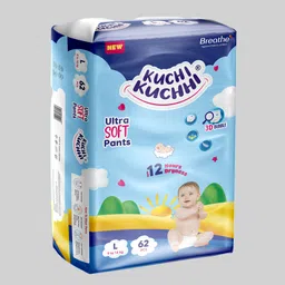 kuchi kuchhi Premium super soft baby diaper Pants with a 3D bubble top - L image 1