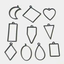 10 Pieces Black Hollow Open Bezel Charm Frames for Making Epoxy UV Resin-image-18