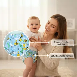 momkins Padded Underwear Pack of-4 Potty Training Pants for Babys 0-6 Months image 2