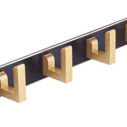 hookon 6 Pin Cloth Hangers Wall Door Gold Black, Pack of 2 Hook Rail 6 image 5