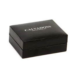 Calvadoss Men Silver-Toned & Blue Stoned Studded Square Cufflinks image 5