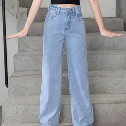 star4well Women Regular High Rise Light Blue Jeans image 4