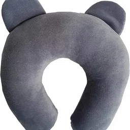 logic pro Super Soft Baby Head Shaping Neck Support Pillow for new born baby Microfibre Smiley Baby Pillow Pack of 1 image 2