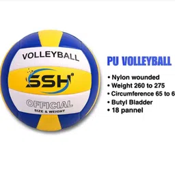 shorya SUPER HAND STITCHED VOLLEYBALL WITH AIR PUMP Volleyball - Size: 4 image 2