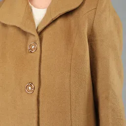 honnete 100 % Polyester Solid Coat For Women image 5