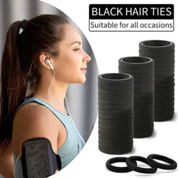 diversa Elastic Hair Ties For Girls, Hair Rubber Bands, Ponytail Holders For Women Rubber Band image 5