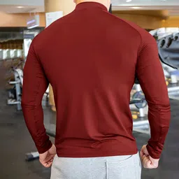 garbly Pack of 2 Men Solid Henley Neck Polyester Yellow T-Shirt image 4