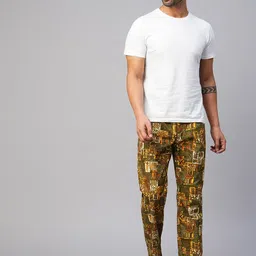 Urban Scottish Men's Lounge Pants - Multicolor Pure Cotton, Printed, Casual Men Pyjama image 5