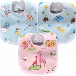 classy culture Baby Button Bibs Apron for Feeding and Drooling Button Double Layered Waterproof image 4
