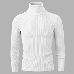 greeks and turks Men Solid High Neck White Sweater-picture-35