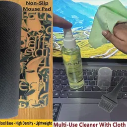 ANJO Wired Keyboard-Wireless Mouse-Mouse Pad-3in1 Cleaner-2in1 OTG Type C & Micro-LED Combo Set image 5