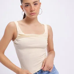 Casual Regular Sleeves Solid Women White Top-image-37