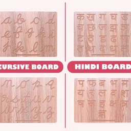 lichee Capital & Small, Cursive, Hindi Alphabet and Number & Patten Tracing Board image 3