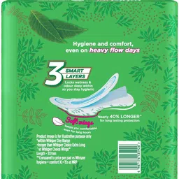 whisper Ultra Clean Sanitary Pads for Women|50 thin Pads|XL+|Hygiene & Comfort Sanitary Pad image 5