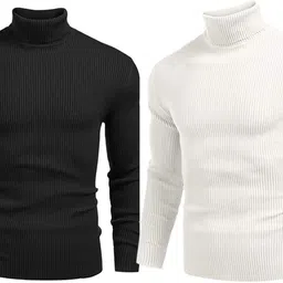shubem enterprises Men Solid High Neck Multicolor Sweater-picture-18