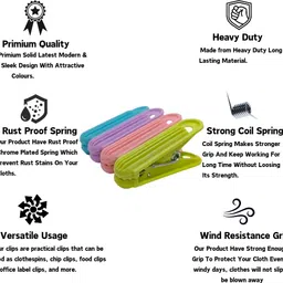 wallplast 24 pcs Clothes clips, Cloth Clips, Cloth clip, cloth pegs with Storage box Plastic Cloth Clips image 2