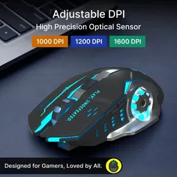 pTron Flick M2 Wireless Ambidextrous Optical Gaming Mouse High Precision,6 Buttons,Plug&Play with Bluetooth image 4