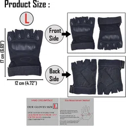 ghostglove Breathable Nylon Finger Less Cycling Gloves For Tactical Outdoor Gym & Fitness Gloves image 4