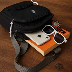 dezire crafts Black Men & Women Sling Bag Durable Unisex Sling Bag – Compact Crossbody Bag for Everyday Use image 3