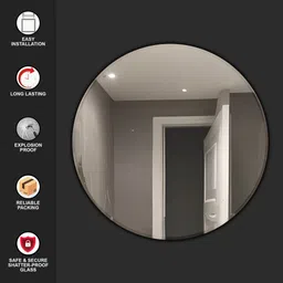 germa sanitarywares Wall Mounted Frameless Mirror with Beveled Edges 60cmx60cm Bathroom Mirror image 3