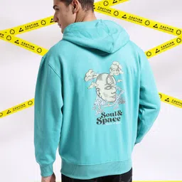 the indian garage co. Men Full Sleeve Printed Hooded Sweatshirt image 2