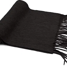 bismaadh Solid Wool Blend Women Black Stole, Scarf-picture-20