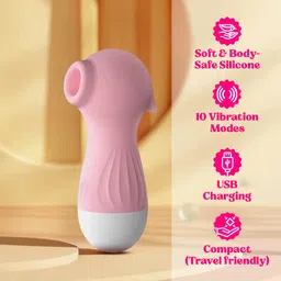 NAUGHTY NIGHTS Mini Seahorse Personal Body Massager for Women - 10 Vibration Modes, USB Rechargeable, Waterproof Massager for Pain Relief & Relaxing Vibrating Massager image 3