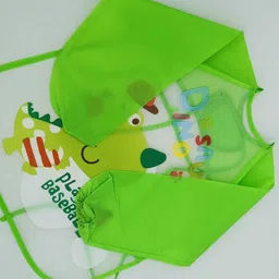 wooattire Full Sleeves Apron Feeding Bib Washable Waterproof Bib for Newborns image 1