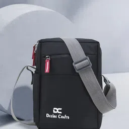 dezire crafts Black Men & Women Sling Bag - Medium Trendy Stylish Shoulder Cross Body Office Business Messenger Bag Water Resistant for Boys and Girls Sling Bag-picture-13