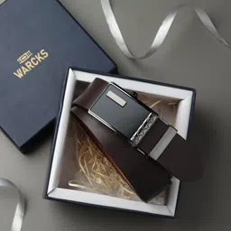 warcks Men Formal, Casual, Evening, Party Brown Genuine Leather Belt-picture-17