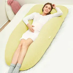ag pro comfort Velvet U-Shape Solid Microfiber Pregnancy/Maternity Pillow for pregnant women Polyester Fibre Solid Pregnancy Pillow Pack of 1 image 5