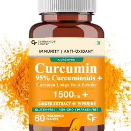 Carbamide Forte Curcumin with Piperine Tablets with 95% Curcuminoids | Immunity Boosters for Adults with Curcuma Longa, Turmeric & Ginger-image-15