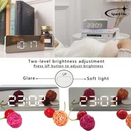 spark lite Digital White Clock image 3