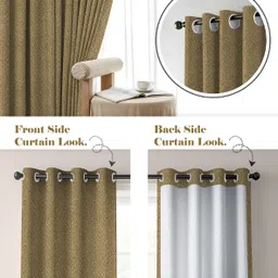 nefertiti home 213.36 cm (7 ft) Door Polyester Blackout Curtain (Pack Of 2) image 4