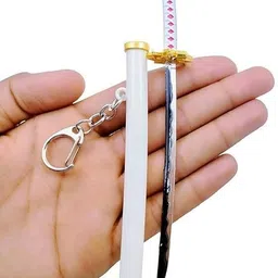 allurawish Metal Katana Keychain with Cover | Sword Key Ring for Men & Boys Multicolor Key Chain image 2