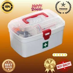 evara international Rectangular Medicine Box, Medical Box, First aid Box,Multi Purpose Box_K22 First Aid Kit image 1