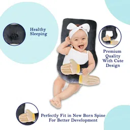 wearaxe Polyester Fibre Baby Pillow Pack of 1 Solid Baby Neck Pillow image 3