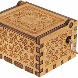 caaju wooden music box happy birthday instrument- Multi color image 3