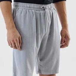 snitch Striped Men Grey Casual Shorts-picture-14