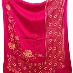 ogs Floral Print, Graphic Print Rayon Women Pink Scarf, Stole, Fancy Scarf-picture-12