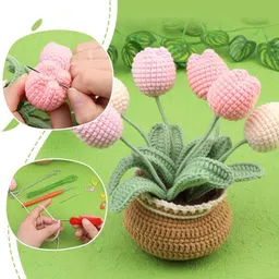 sirteriq Crochet Kit For Beginners Tulip Plant Crocheting Knitting Kit For Beginners image 5