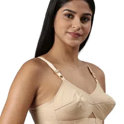 blossom Women's Double Layered Full Coverage Non Wired Non Padded 100% Cotton Back Closure Everyday Bra_Authentic Bra image 2