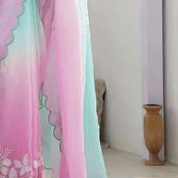 divastri Ombre Bollywood Chiffon Saree image 5