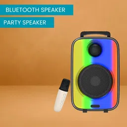 SYARA Raibow (BLUETOOTH TROLLEY SPEAKER) Dynamic Thunder Sound With Karaoke MicU97 35 W Bluetooth Party Speaker-picture-27