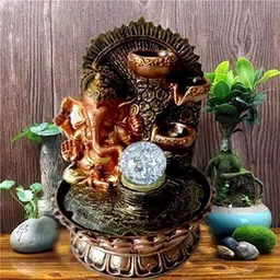 divine creations Water Fountain Spinning Crystal Ball for Indoor Use in Home and Workspace Decorative Showpiece - 5 cm image 3